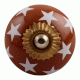 Brown Star Ceramic Dresser Knob